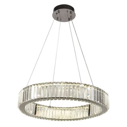 Dimmbarer LED-Kristallkronleuchter an einer Aufhängung LED/40W/230V 3000-6500K glänzendes Chrom + Fernbedienung