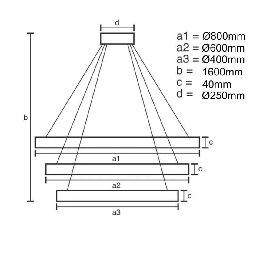 Dimmbare LED-Hängeleuchte LED/45W/230V 3000-6500K d 80 cm + Fernbedienung