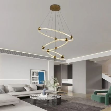 Dimmbare LED-Hängeleuchte LED/45W/230V 3000-6500K d 80 cm + Fernbedienung