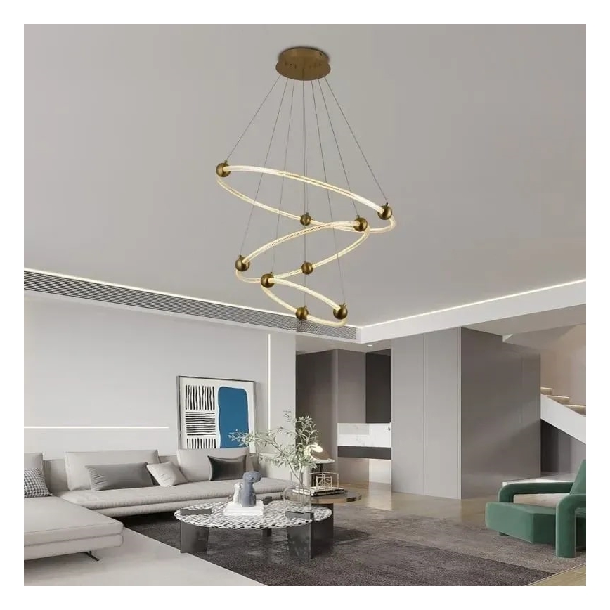 Dimmbare LED-Hängeleuchte LED/45W/230V 3000-6500K d 80 cm + Fernbedienung