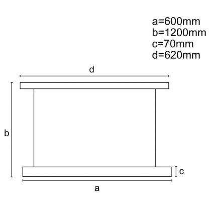 Dimmbare LED-Hängeleuchte LED/45W/230V 3000-6500K d 60 cm schwarz + Fernbedienung