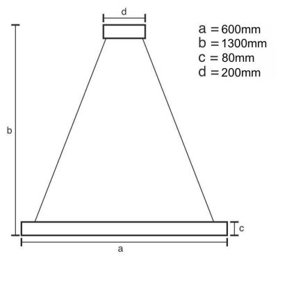 Dimmbare LED-Hängeleuchte LED/50W/230V 3000-6500K d 60 cm + Fernbedienung