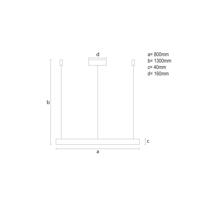 Dimmbare LED-Hängeleuchte LED/55W/230V 3000-6500K d 80 cm + Fernbedienung