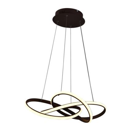 Dimmbare LED-Hängeleuchte LED/65W/230V 3000-6500K d 48 cm braun + Fernbedienung