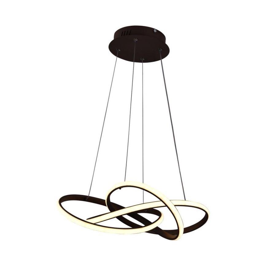 Dimmbare LED-Hängeleuchte LED/65W/230V 3000-6500K d 48 cm braun + Fernbedienung
