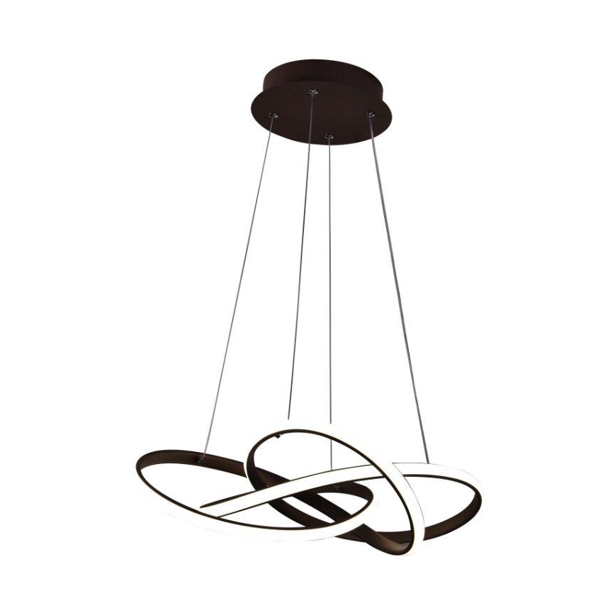 Dimmbare LED-Hängeleuchte LED/65W/230V 3000-6500K d 48 cm braun + Fernbedienung