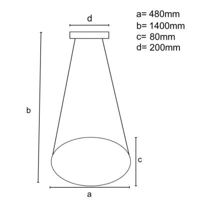 Dimmbare LED-Hängeleuchte LED/65W/230V 3000-6500K d 48 cm braun + Fernbedienung