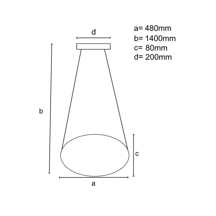 Dimmbare LED-Hängeleuchte LED/65W/230V 3000-6500K d 48 cm braun + Fernbedienung