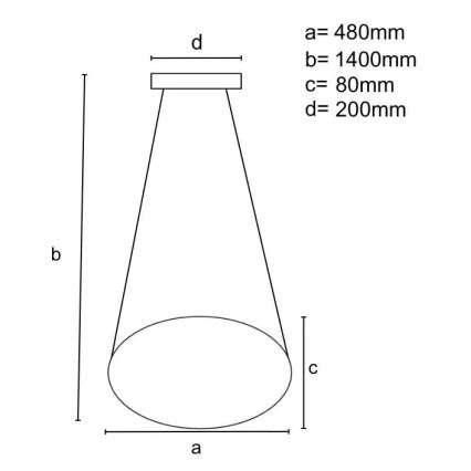 Dimmbare LED-Hängeleuchte LED/65W/230V 3000-6500K d 48 cm grau + Fernbedienung