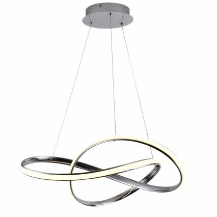 Dimmbare LED-Hängeleuchte LED/70W/230V 3000-6500K glänzendes Chrom + Fernbedienung