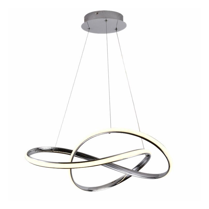 Dimmbare LED-Hängeleuchte LED/70W/230V 3000-6500K glänzendes Chrom + Fernbedienung