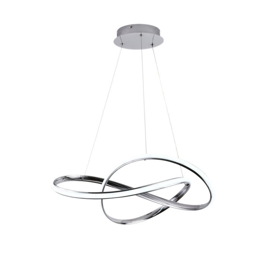 Dimmbare LED-Hängeleuchte LED/70W/230V 3000-6500K glänzendes Chrom + Fernbedienung