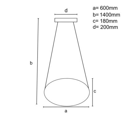 Dimmbare LED-Hängeleuchte LED/70W/230V 3000-6500K glänzendes Chrom + Fernbedienung