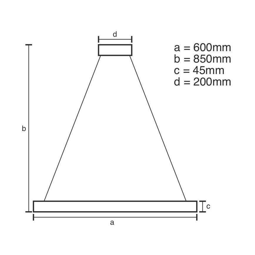 Dimmbare LED-Hängeleuchte LED/70W/230V 3000-6500K d 60 cm + Fernbedienung