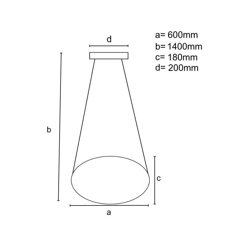 Dimmbare LED-Hängeleuchte LED/70W/230V 3000-6500K d 60 cm + Fernbedienung
