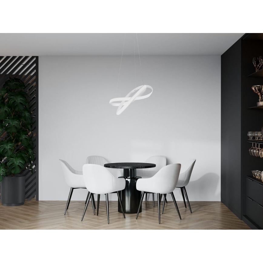 Dimmbare LED-Hängeleuchte LED/70W/230V 3000-6500K d 55 cm weiß + Fernbedienung