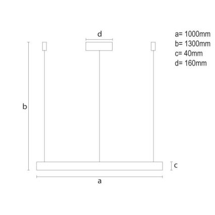 Dimmbare LED-Hängeleuchte LED/72W/230V 3000-6500K d 100 cm + Fernbedienung