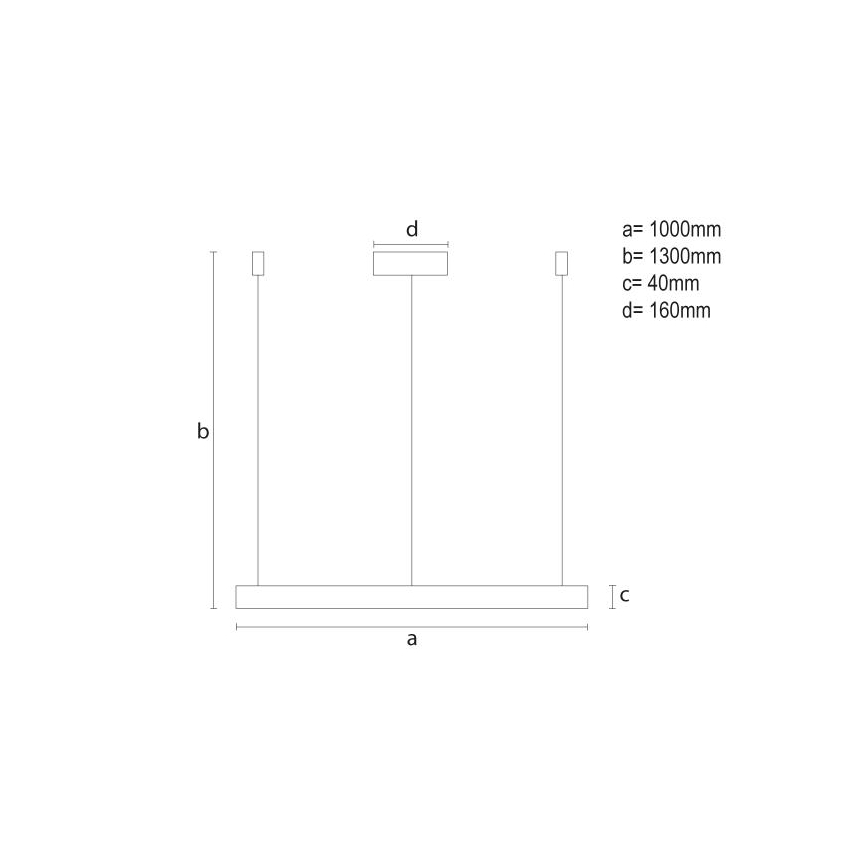 Dimmbare LED-Hängeleuchte LED/72W/230V 3000-6500K d 100 cm + Fernbedienung
