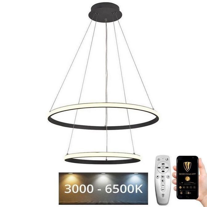 Dimmbare LED-Hängeleuchte LED/75W/230V 3000-6500K d 60 cm + Fernbedienung