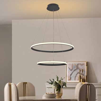 Dimmbare LED-Hängeleuchte LED/75W/230V 3000-6500K d 60 cm + Fernbedienung
