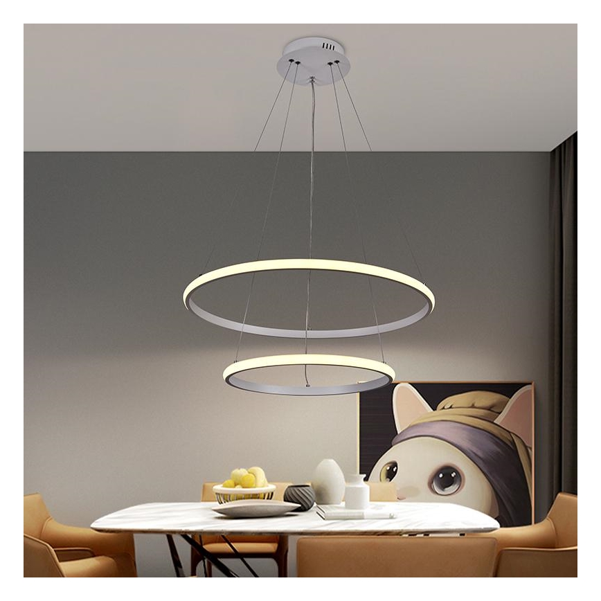 Dimmbare LED-Hängeleuchte LED/75W/230V 3000-6500K d 60 cm + Fernbedienung