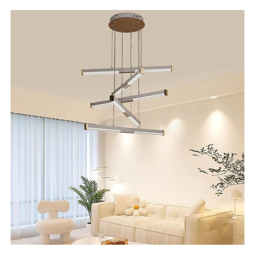 Dimmbare LED-Hängeleuchte LED/75W/230V 3000-6500K d 60 cm + Fernbedienung