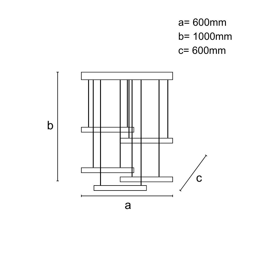 Dimmbare LED-Hängeleuchte LED/75W/230V 3000-6500K d 60 cm + Fernbedienung