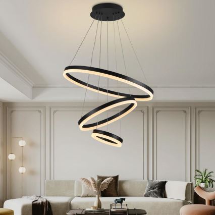 Dimmbare LED-Hängeleuchte LED/85W/230V 3000-6500K d 60 cm + Fernbedienung