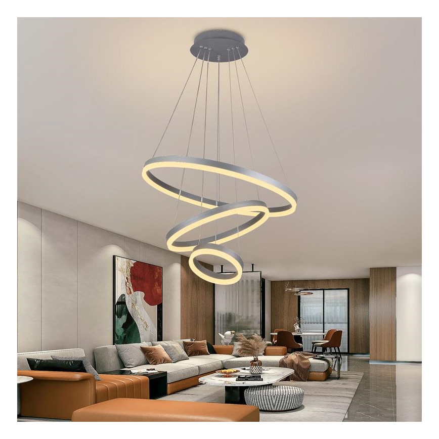 Dimmbare LED-Hängeleuchte LED/85W/230V 3000-6500K d 60 cm d 60 cm + Fernbedienung