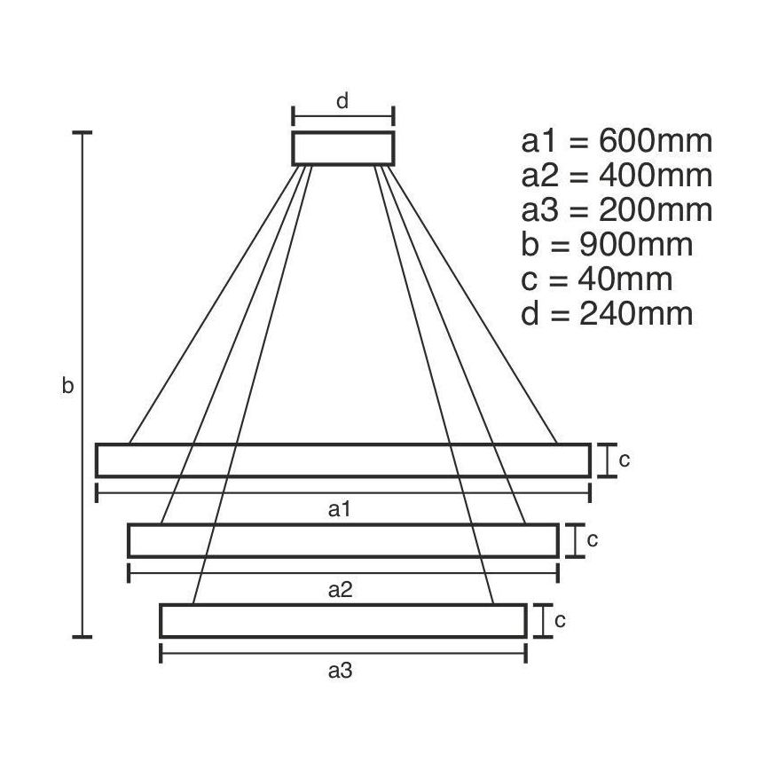 Dimmbare LED-Hängeleuchte LED/85W/230V 3000-6500K d 60 cm d 60 cm + Fernbedienung
