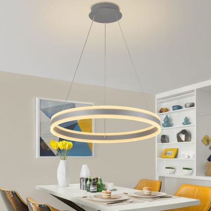 Dimmbare LED-Hängeleuchte LED/85W/230V 3000-6500K d 60 cm + Fernbedienung