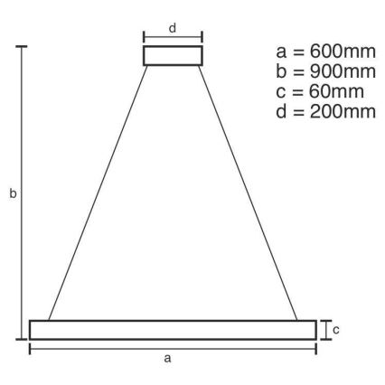Dimmbare LED-Hängeleuchte LED/85W/230V 3000-6500K d 60 cm + Fernbedienung