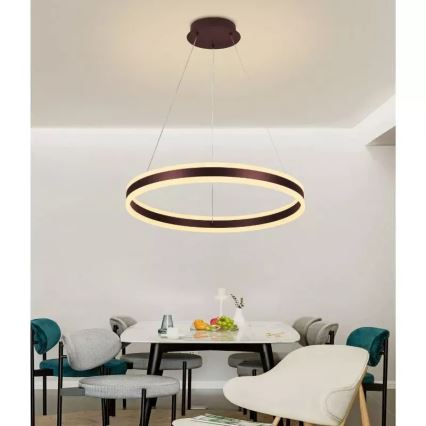 Dimmbare LED-Hängeleuchte LED/85W/230V 3000-6500K d 60 cm + Fernbedienung