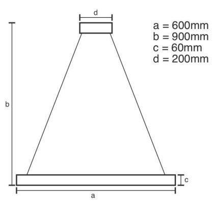 Dimmbare LED-Hängeleuchte LED/85W/230V 3000-6500K d 60 cm + Fernbedienung
