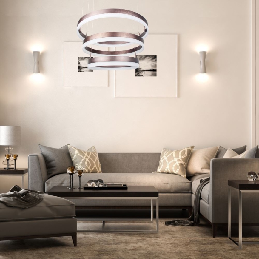 Dimmbare LED-Hängeleuchte LED/86W/230V 3000K braun