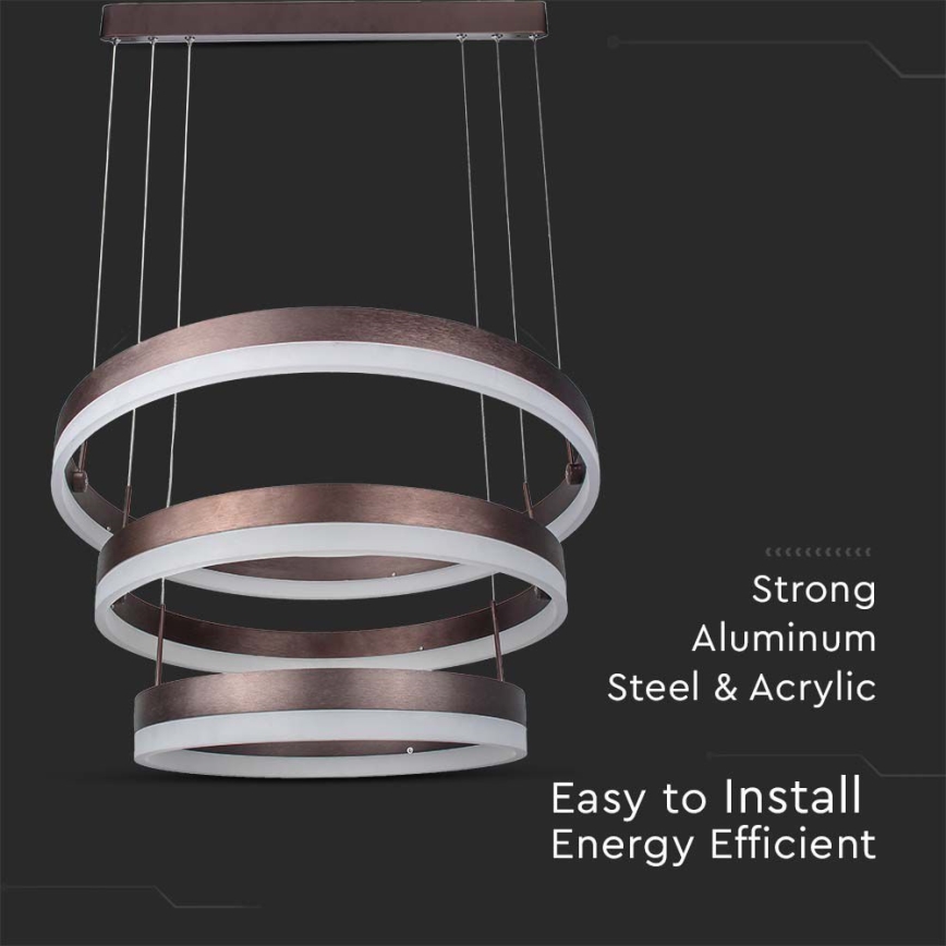 Dimmbare LED-Hängeleuchte LED/86W/230V 3000K braun
