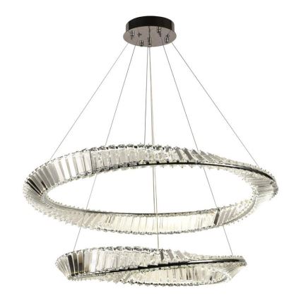 Dimmbarer LED-Kristallkronleuchter an einer Aufhängung LED/90W/230V 3000-6500K glänzendes Chrom + Fernbedienung
