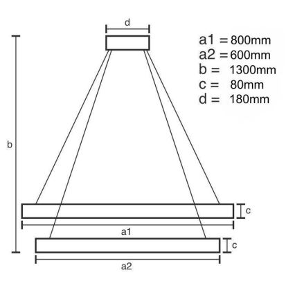 Dimmbarer LED-Kristallkronleuchter an einer Aufhängung LED/90W/230V 3000-6500K glänzendes Chrom + Fernbedienung