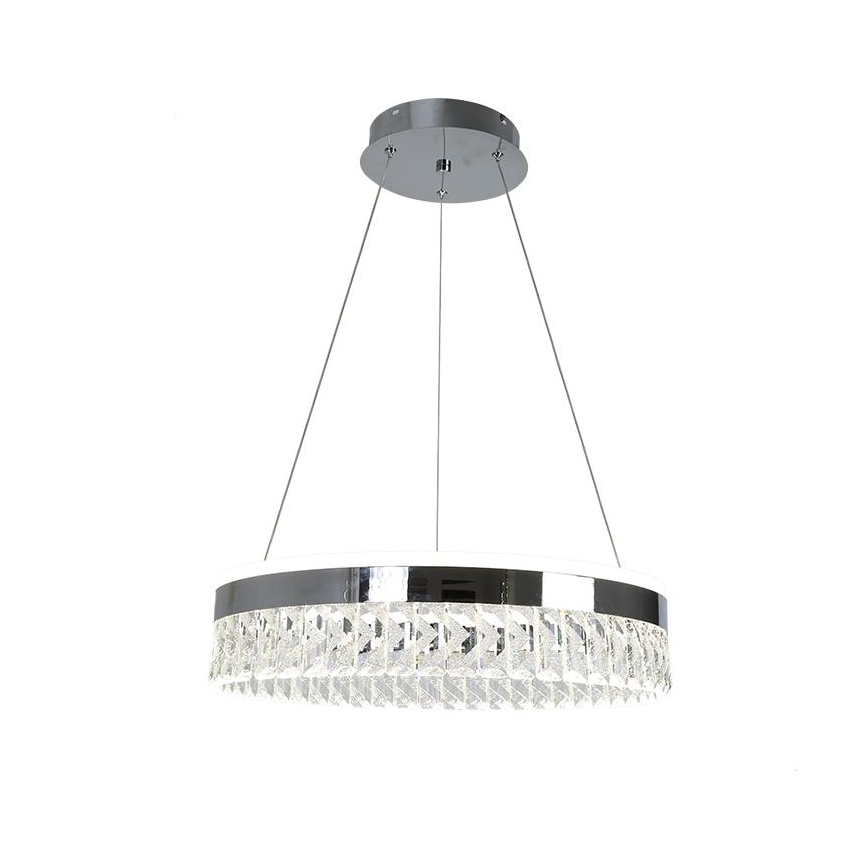 Dimmbarer LED-Kristallkronleuchter an einer Aufhängung LED/90W/230V 3000-6500K glänzendes Chrom + Fernbedienung