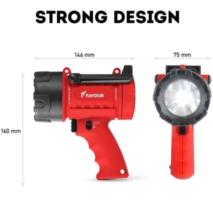 Dimmbare LED-Hochleistung-Handlampe LED/5W/3xC IP67