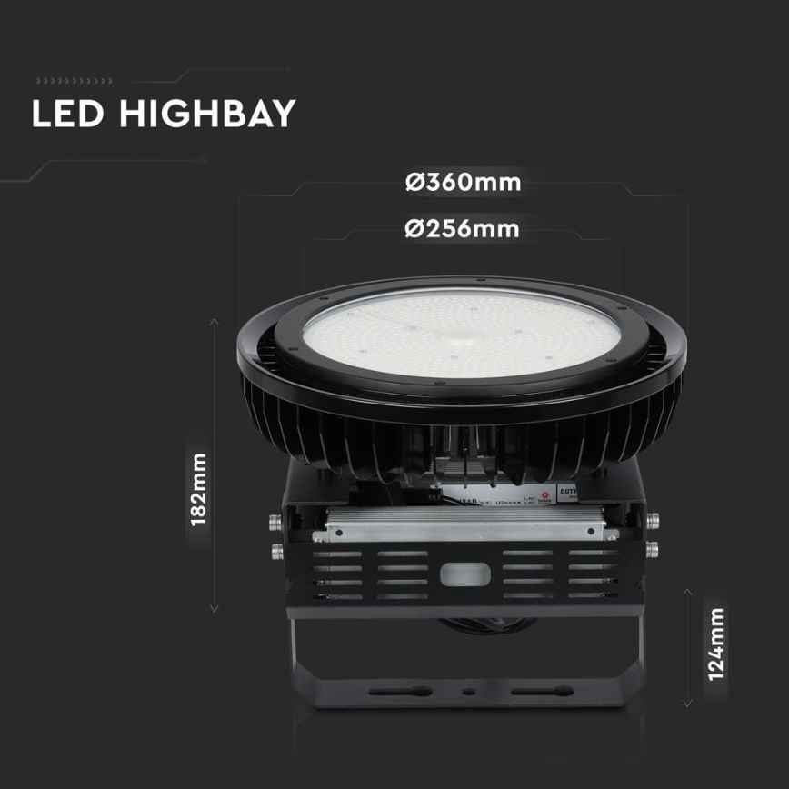 Dimmbare LED-Hochleistungsleuchte High Bay LED/500W/230V 4000K IP65 schwarz