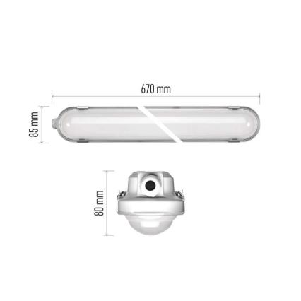 Dimmbare LED-Hochleistungsleuchte MISTY LED/10/13/16/18W/230V 4000/6500K IP66
