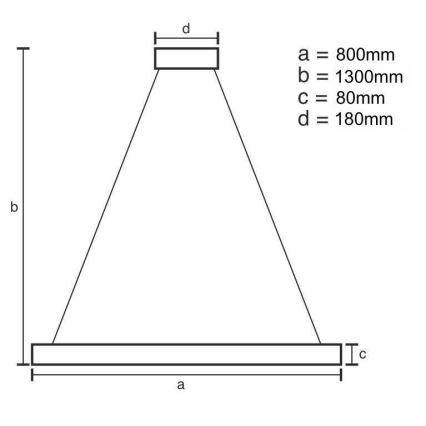 Dimmbare LED-Kristall-Hängeleuchte an Schnur LED/50W/230V 3000-6500K + Fernbedienung