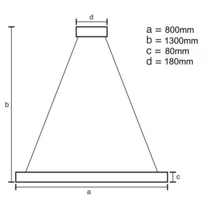 Dimmbare LED-Kristall-Hängeleuchte an Schnur LED/50W/230V 3000-6500K + Fernbedienung