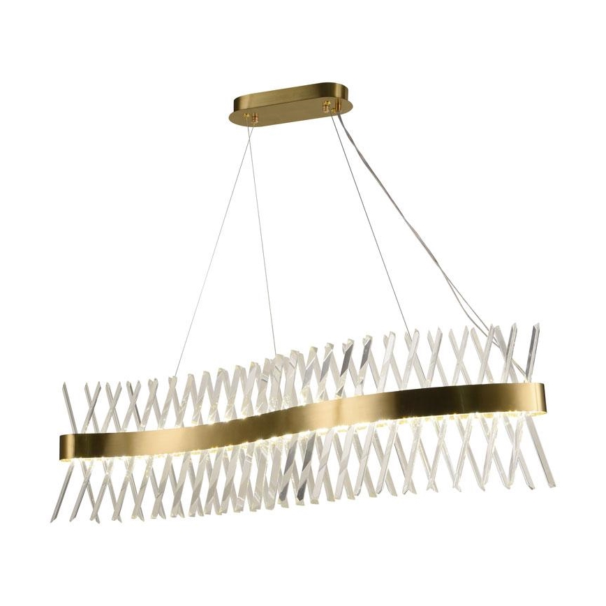 Dimmbare LED-Kristall-Hängeleuchte an Schnur LED/95W/230V 3000-6500K + Fernbedienung