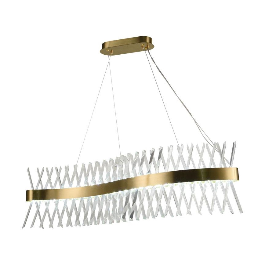 Dimmbare LED-Kristall-Hängeleuchte an Schnur LED/95W/230V 3000-6500K + Fernbedienung