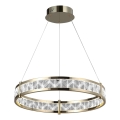 Dimmbare LED-Kristall-Pendelleuchte an Kabel ENRIQUE LED/40W//230V 3000-6000K Ø 60 cm + Fernbedienung