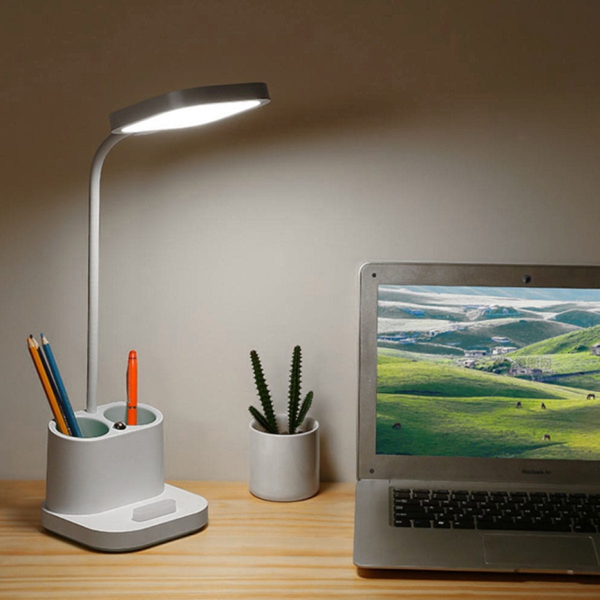 Dimmbare LED-Ladetischlampe mit Halterung und Powerbank LED/5W/5V 2400mAh
