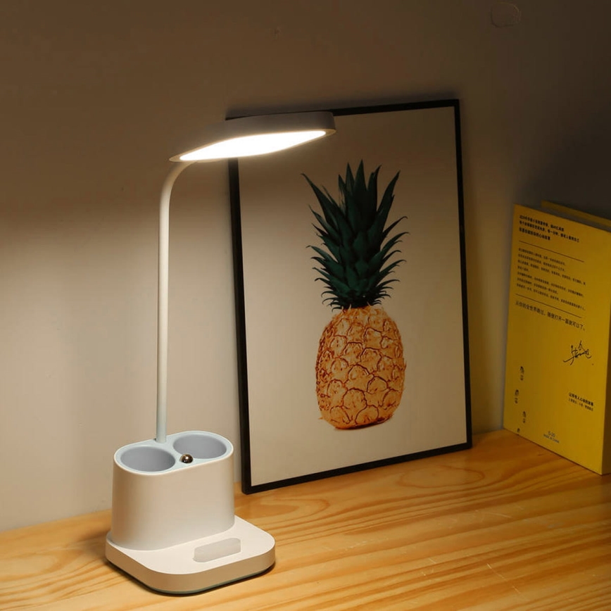 Dimmbare LED-Ladetischlampe mit Halterung und Powerbank LED/5W/5V 2400mAh