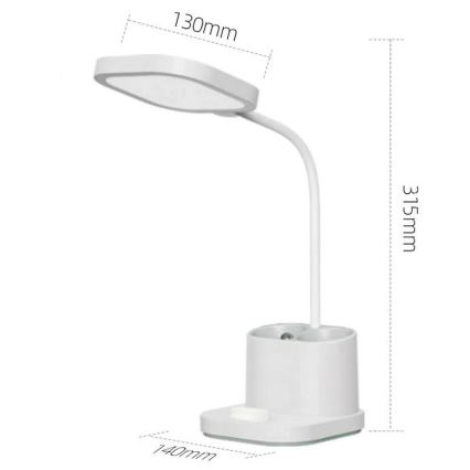 Dimmbare LED-Ladetischlampe mit Halterung und Powerbank LED/5W/5V 2400mAh